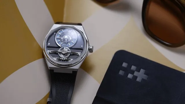 Christopher Ward C12 Loco showing exposed dial-side escapement under sapphire dome